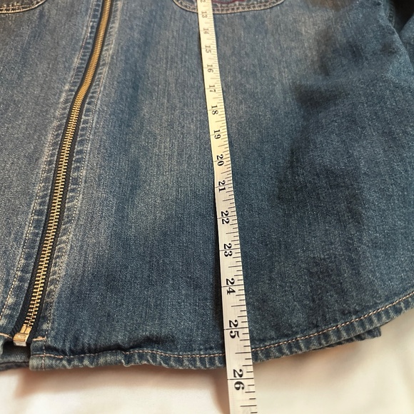 Disney Forever Mickey Embroidered Denim Zip-Up Jacket Shirt - Picture 14 of 15